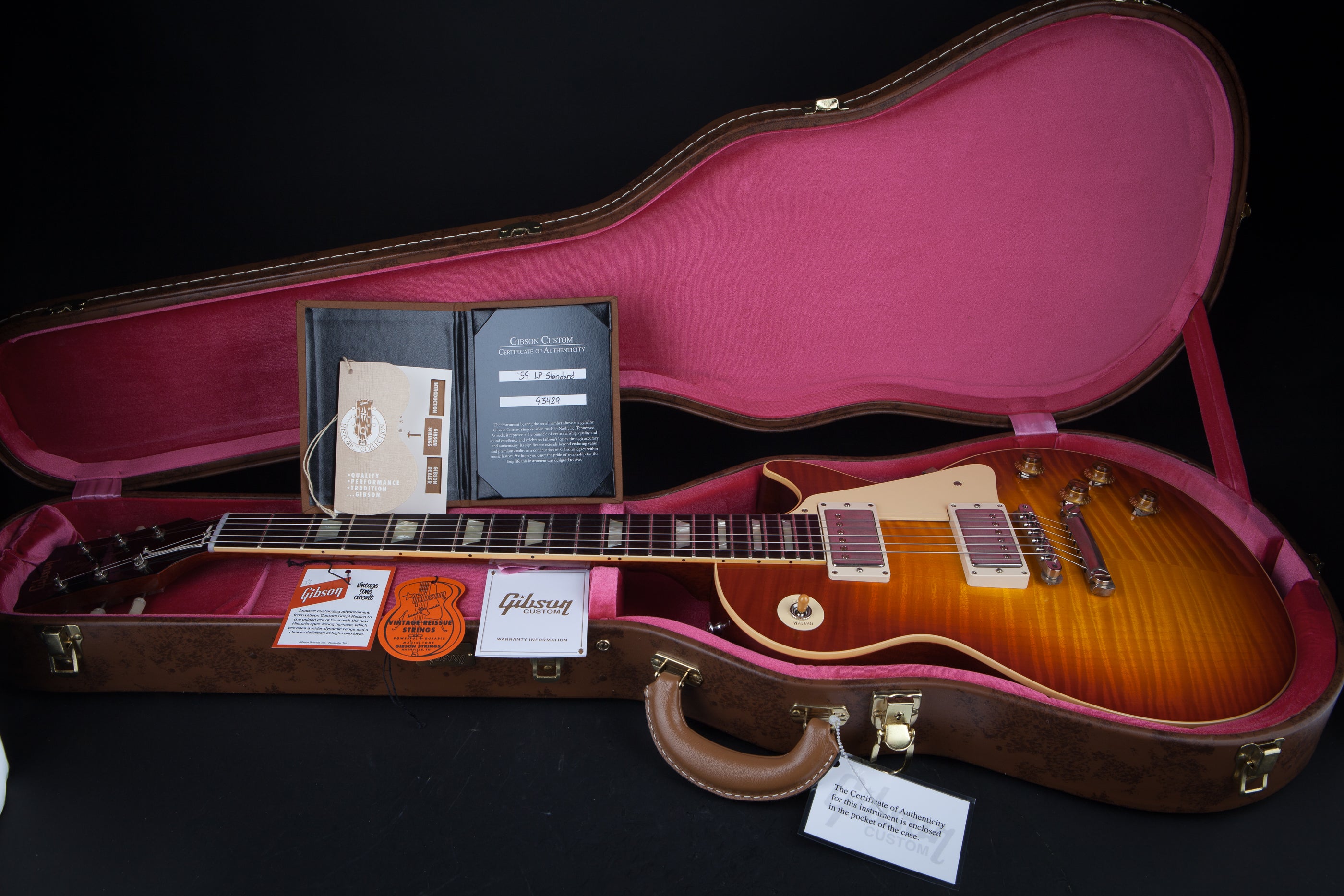 Gibson Custom Shop: 59 Les Paul Standard VOS Made 2 Measure Hand Selected Top - Sunburst #93429