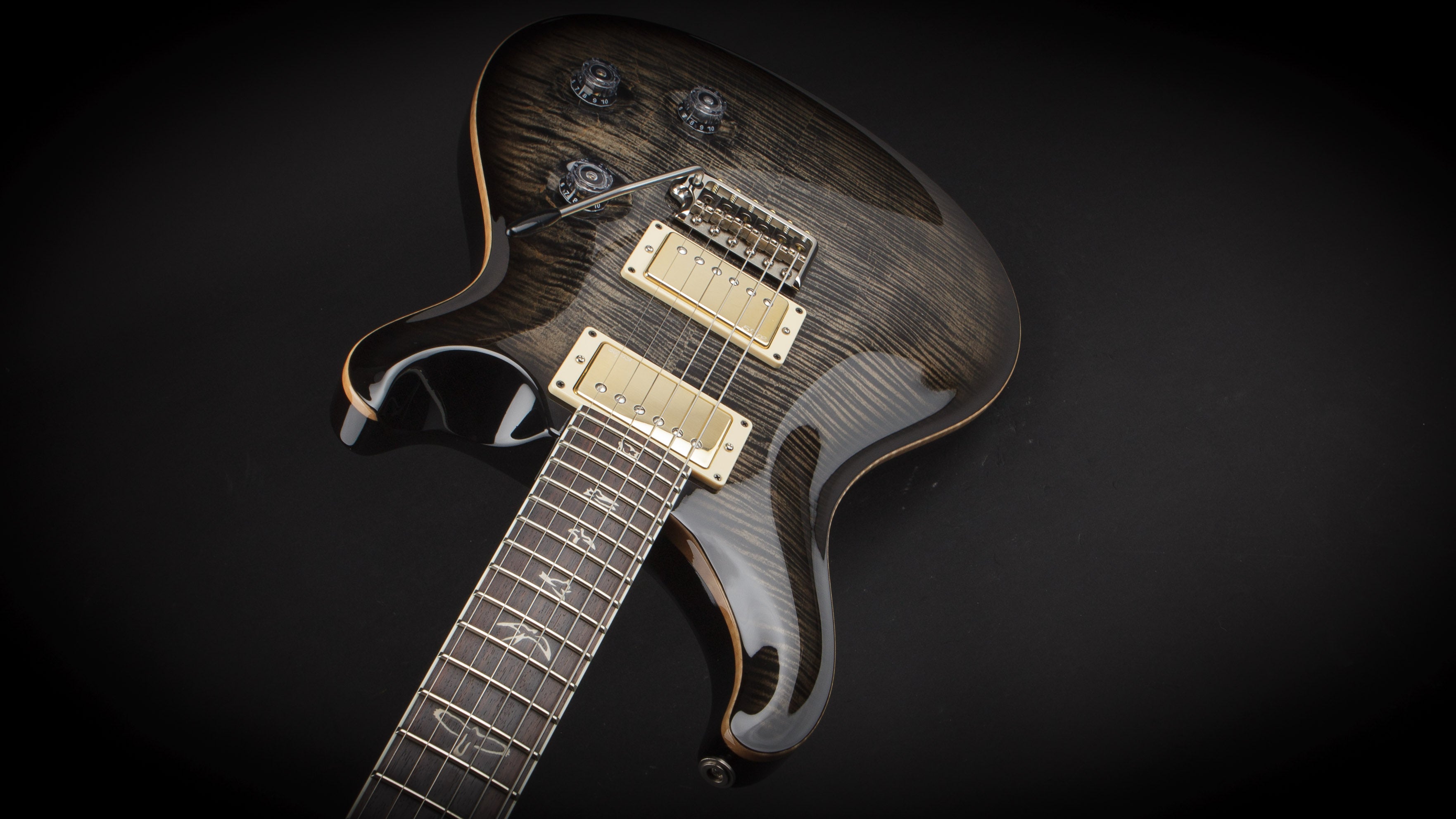 PRS Guitars: Custom 24 25th Anniversary Charcoal Burst 10 Top #160716