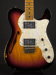 Fender Custom Shop: Dale Wilson Masterbuilt '72 Telecaster Thinline Relic 3-Tone Sunburst #R00279