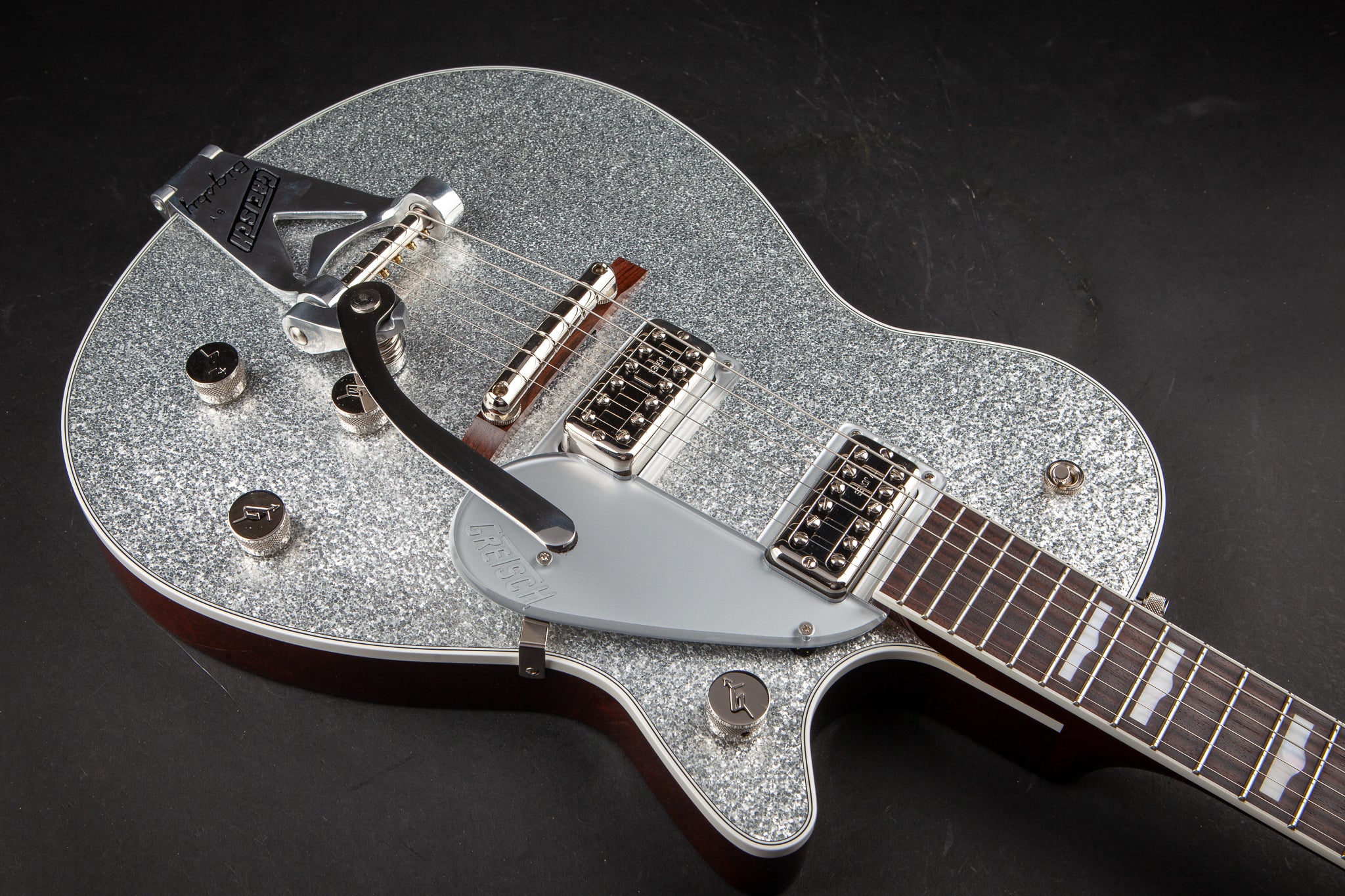 Gretsch Guitars: G6129T-89 Vintage Select Sparkle Jet w/ Bigsby - Silver Sparkle #JT21093734