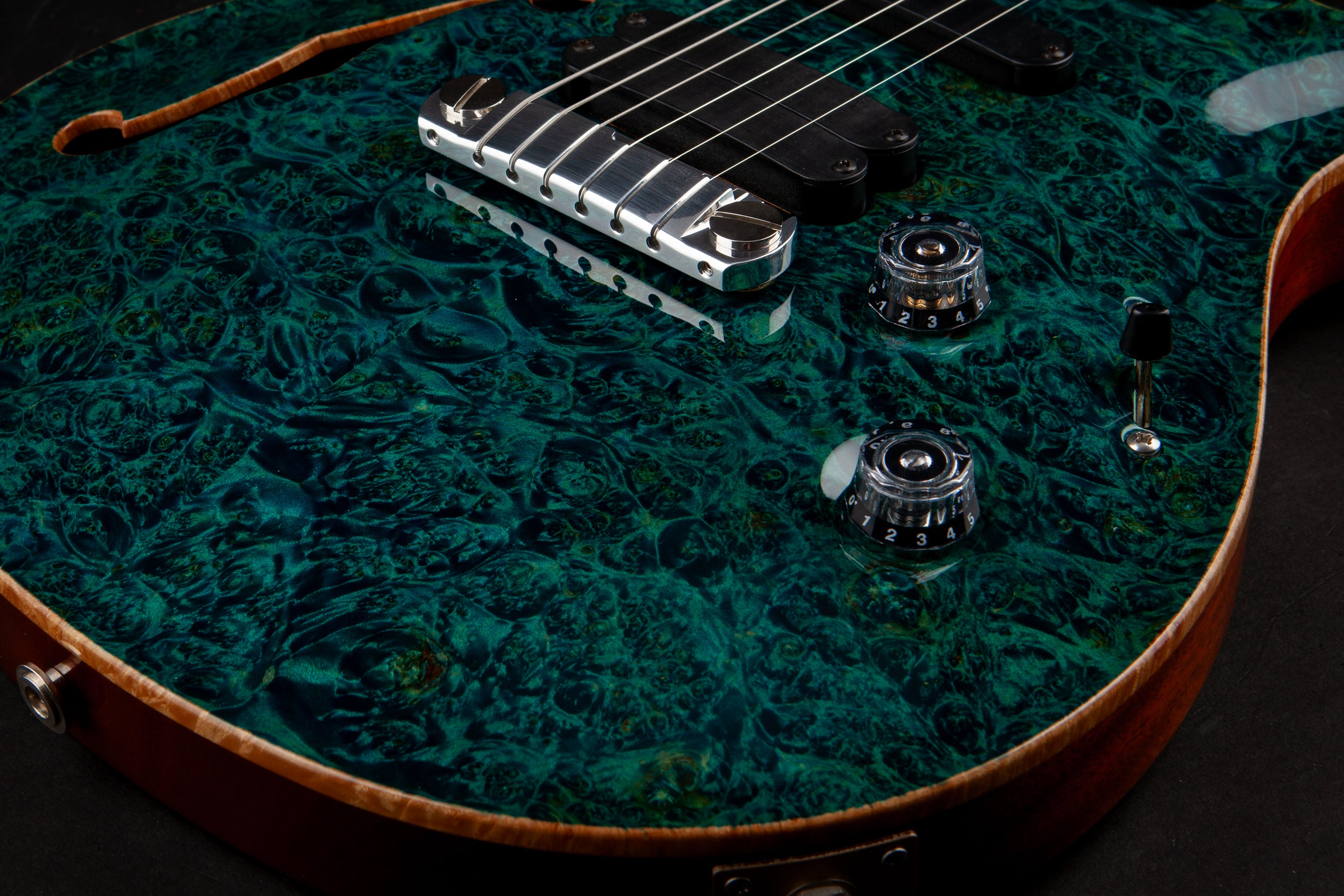 PRS Private Stock: 305 Semi-Hollow - Faded Aquamarine #3358