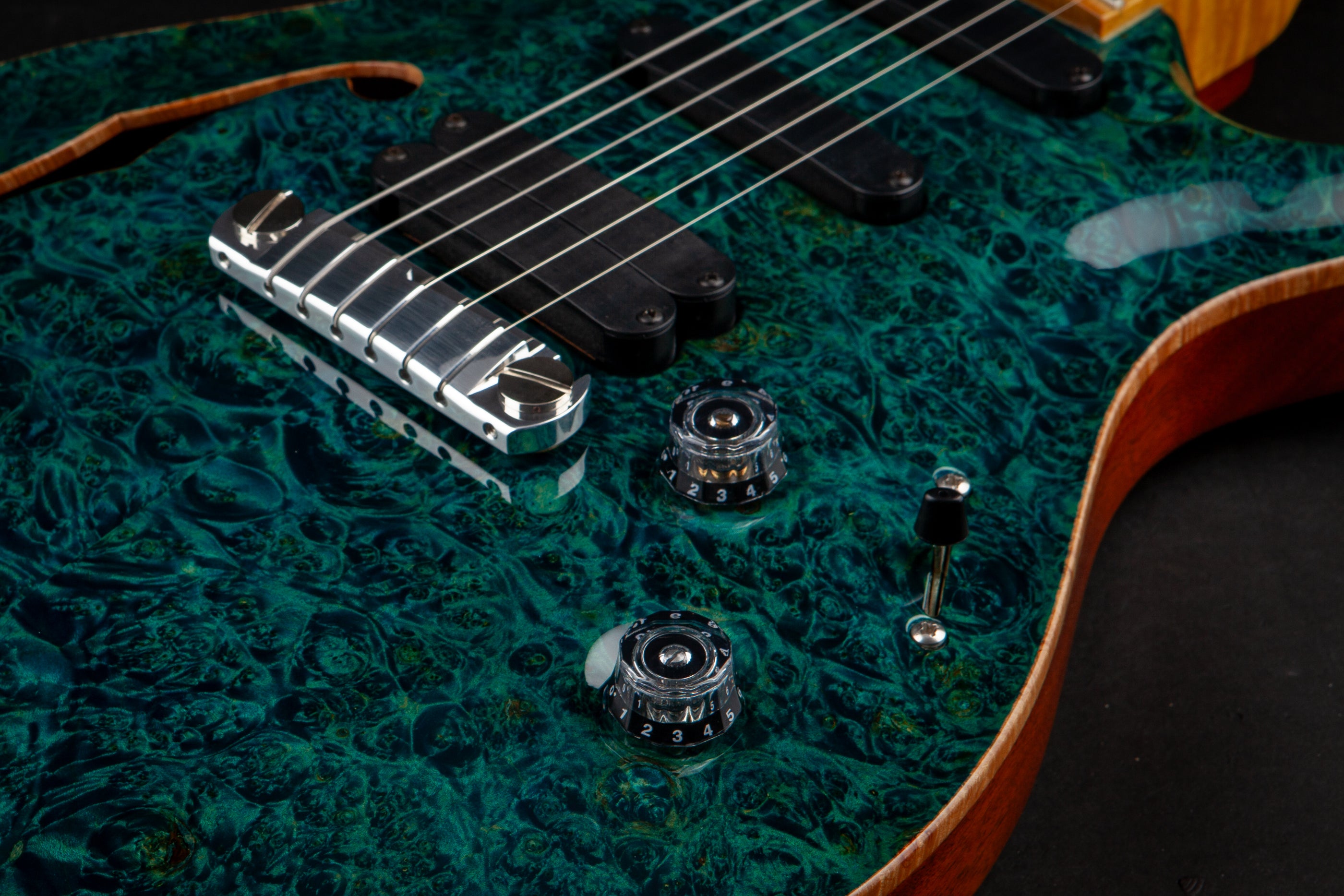 PRS Private Stock: 305 Semi-Hollow - Faded Aquamarine #3358