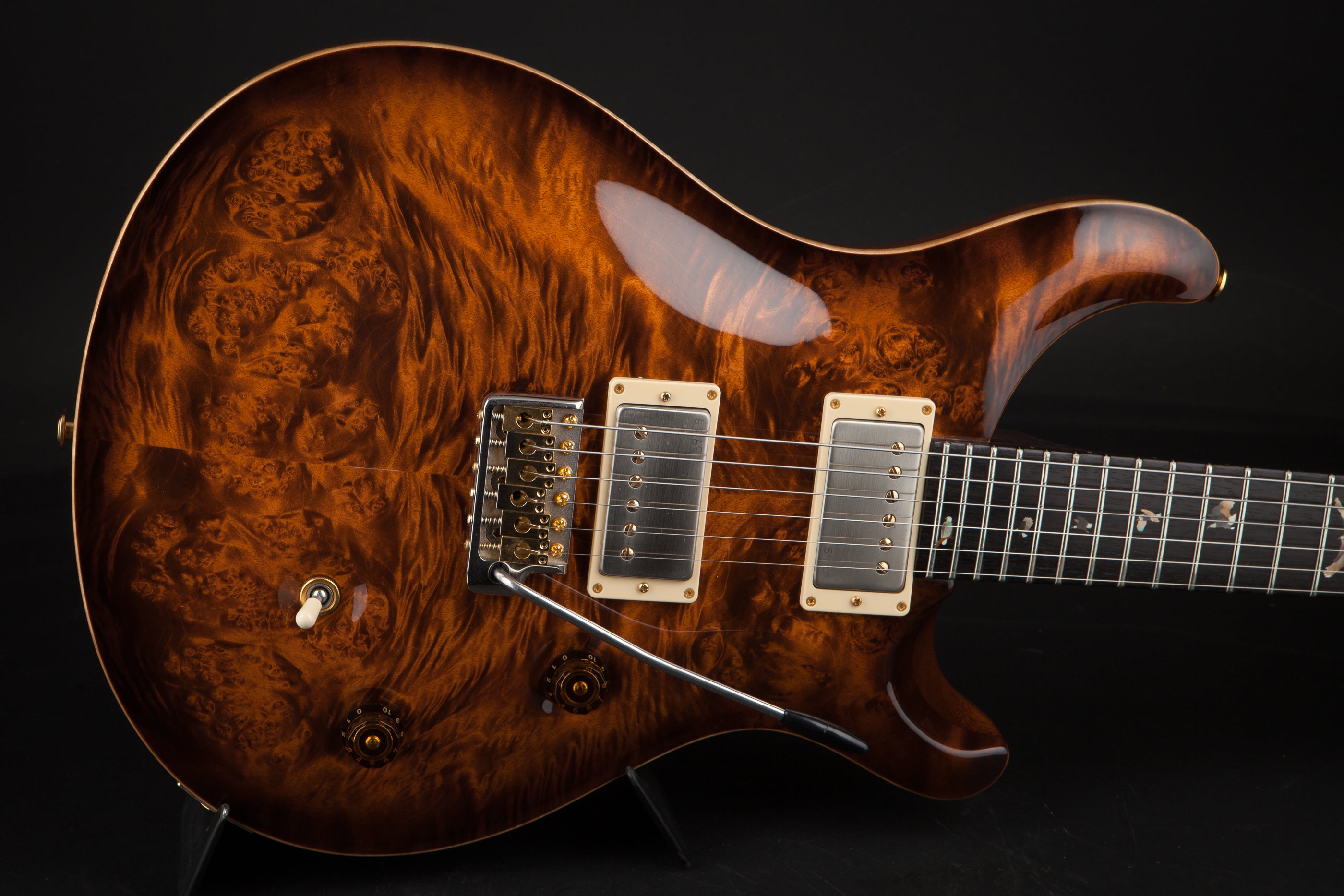 PRS Private Stock: Custom 24 Burl with Solid Rosewood Neck - Copperhead Smoked Burst #2688