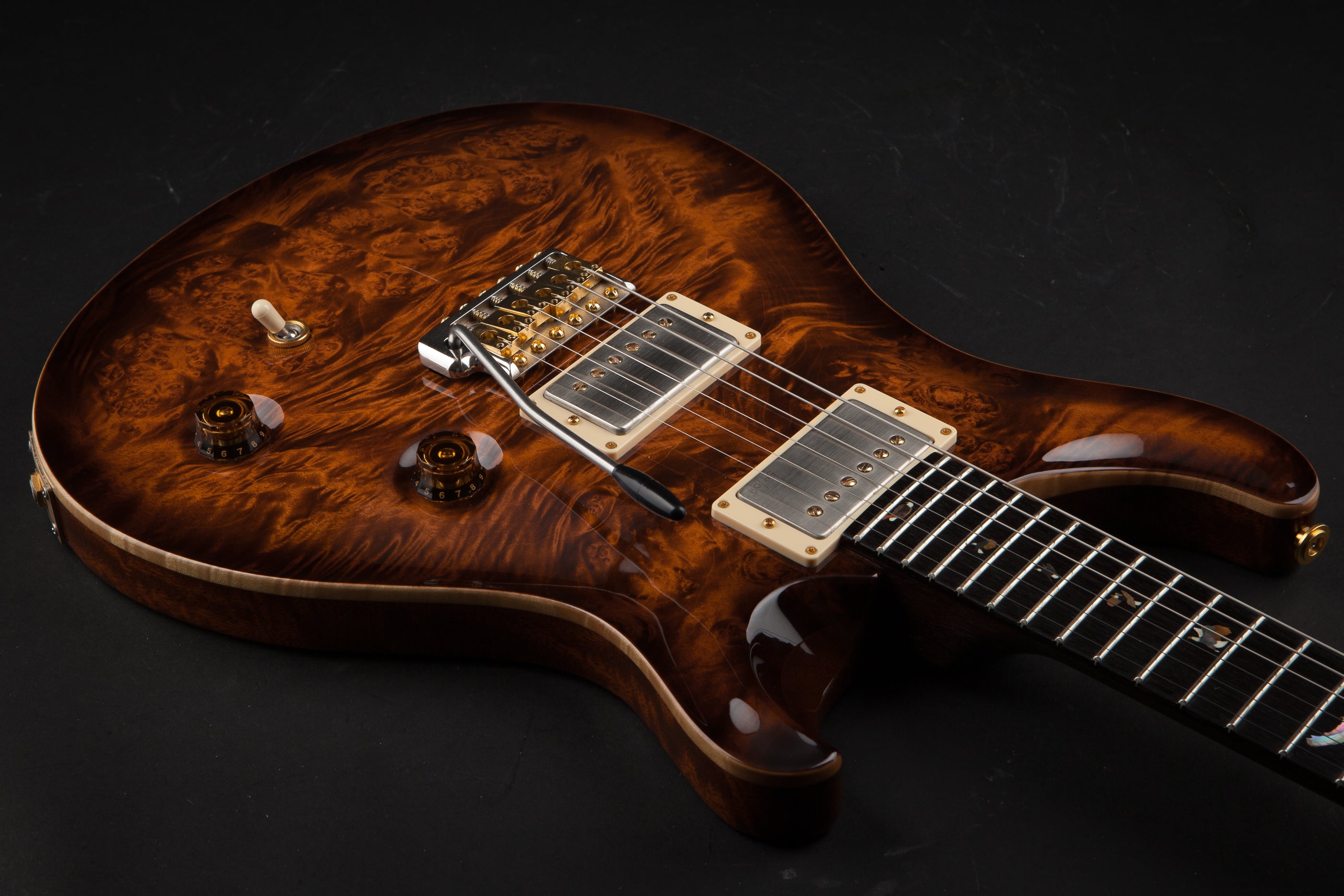 PRS Private Stock: Custom 24 Burl with Solid Rosewood Neck - Copperhead Smoked Burst #2688