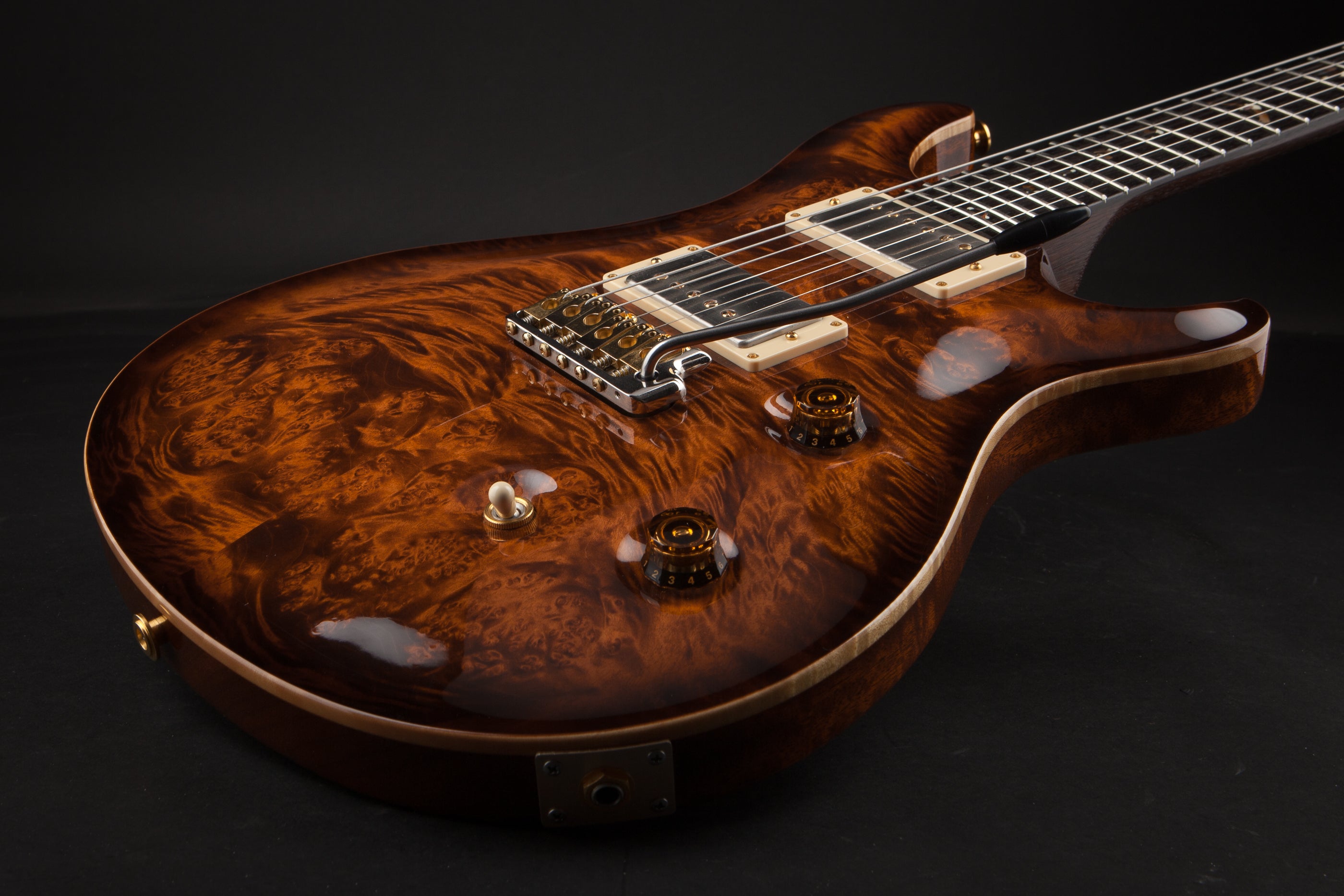 PRS Private Stock: Custom 24 Burl with Solid Rosewood Neck - Copperhead Smoked Burst #2688