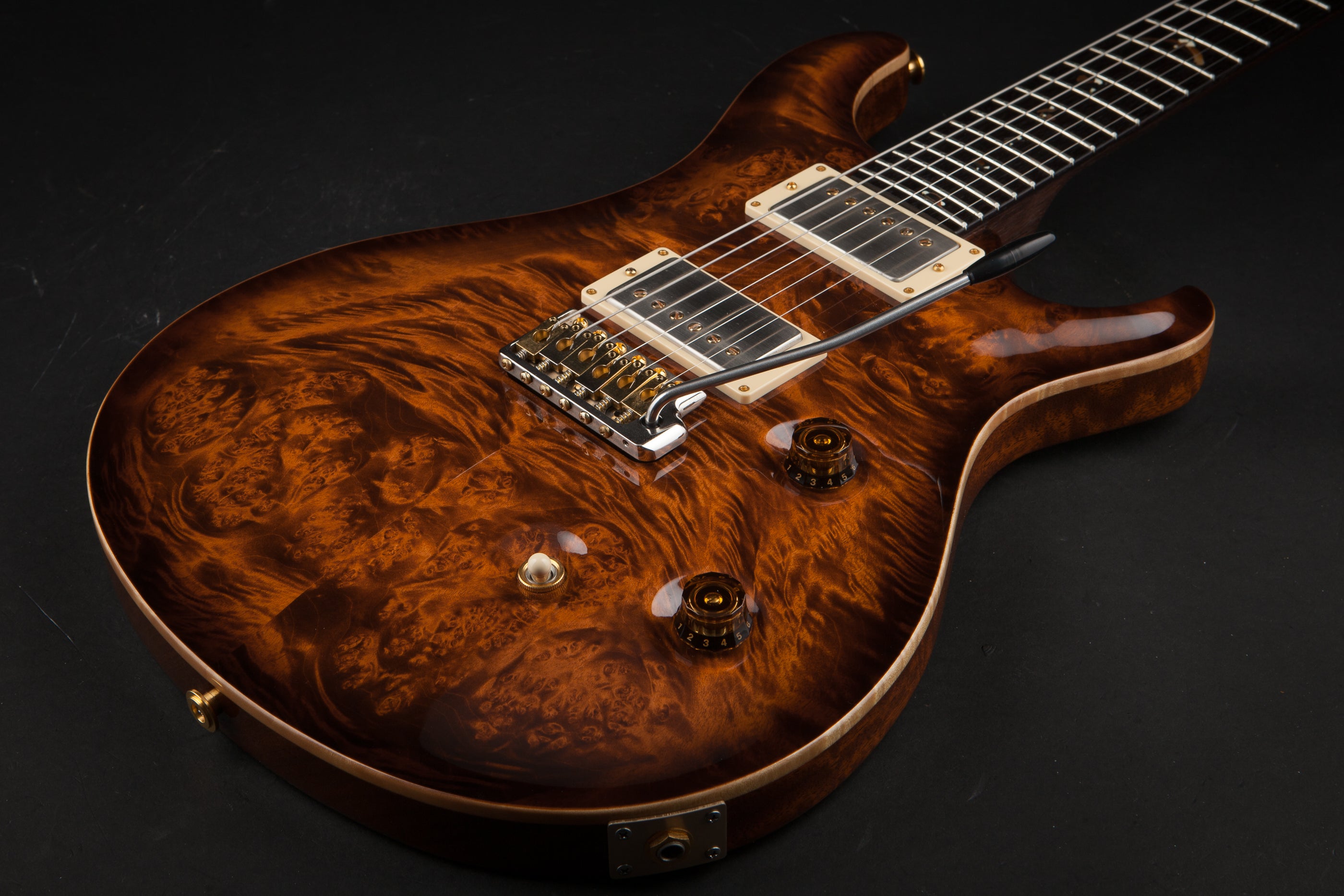 PRS Private Stock: Custom 24 Burl with Solid Rosewood Neck - Copperhead Smoked Burst #2688