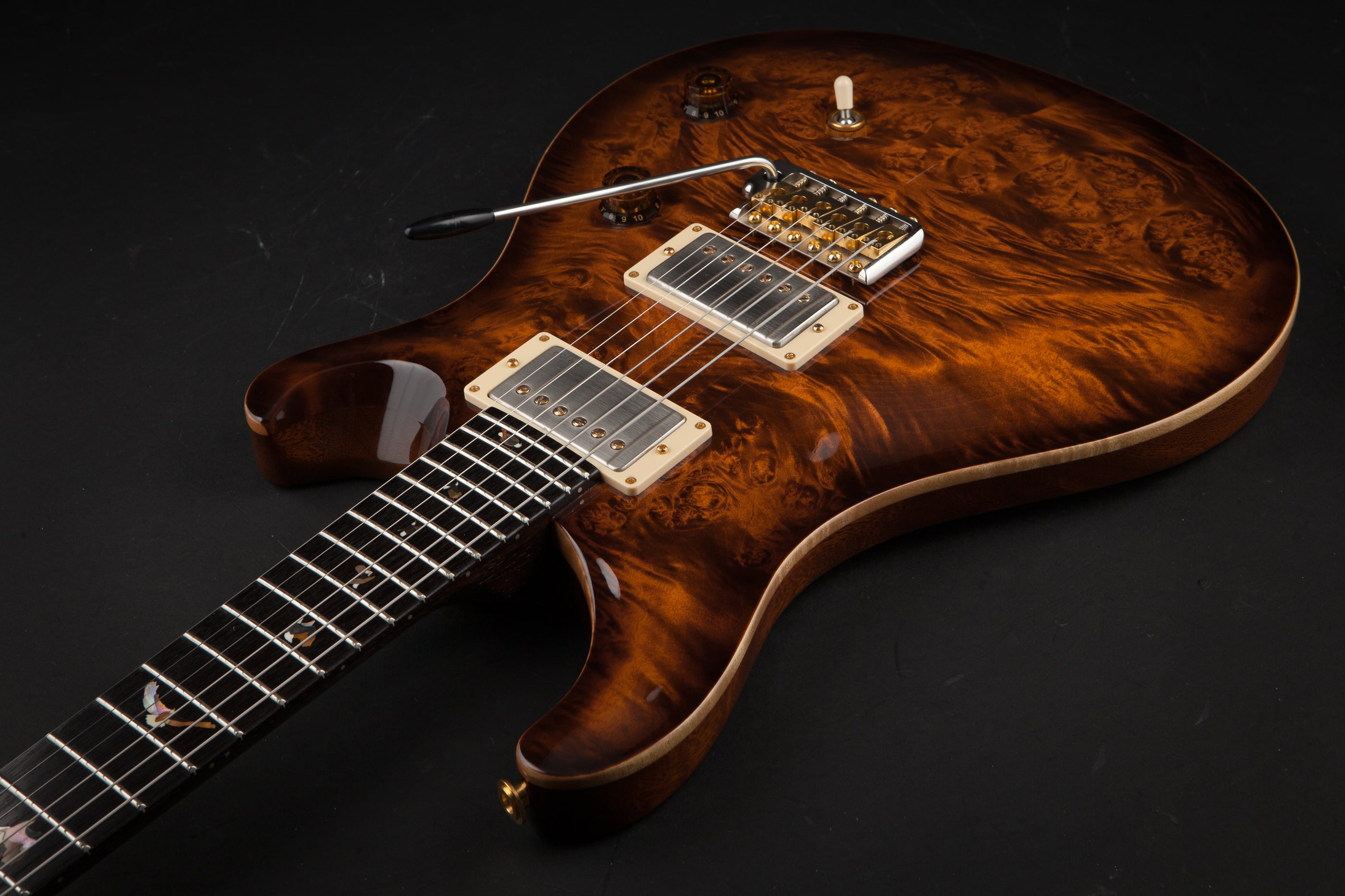 PRS Private Stock: Custom 24 Burl with Solid Rosewood Neck - Copperhead Smoked Burst #2688