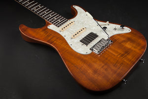 Tom Anderson: Hollow Drop Top Classic Koa Top - Honey Shaded Edge with Binding #08-31-11A