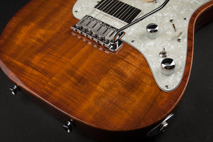 Tom Anderson: Hollow Drop Top Classic Koa Top - Honey Shaded Edge with Binding #08-31-11A