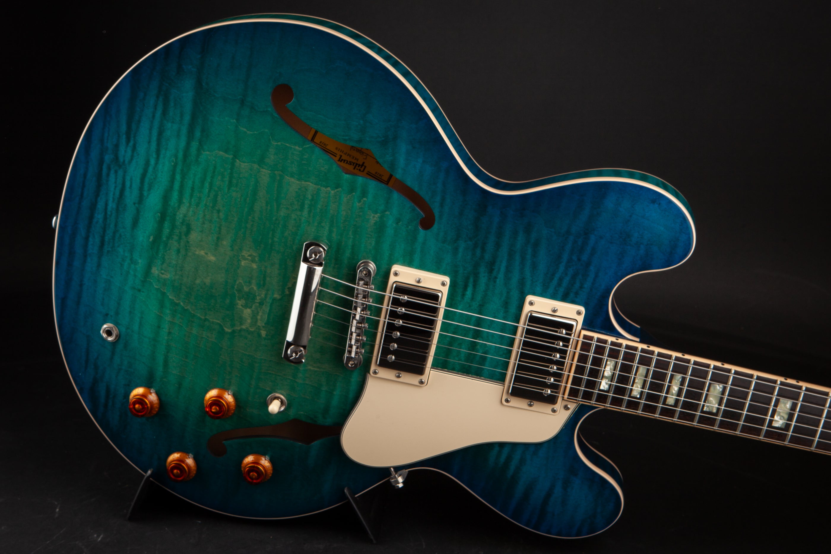 Gibson Memphis : ES-335 Figured - Aquamarine #11917722