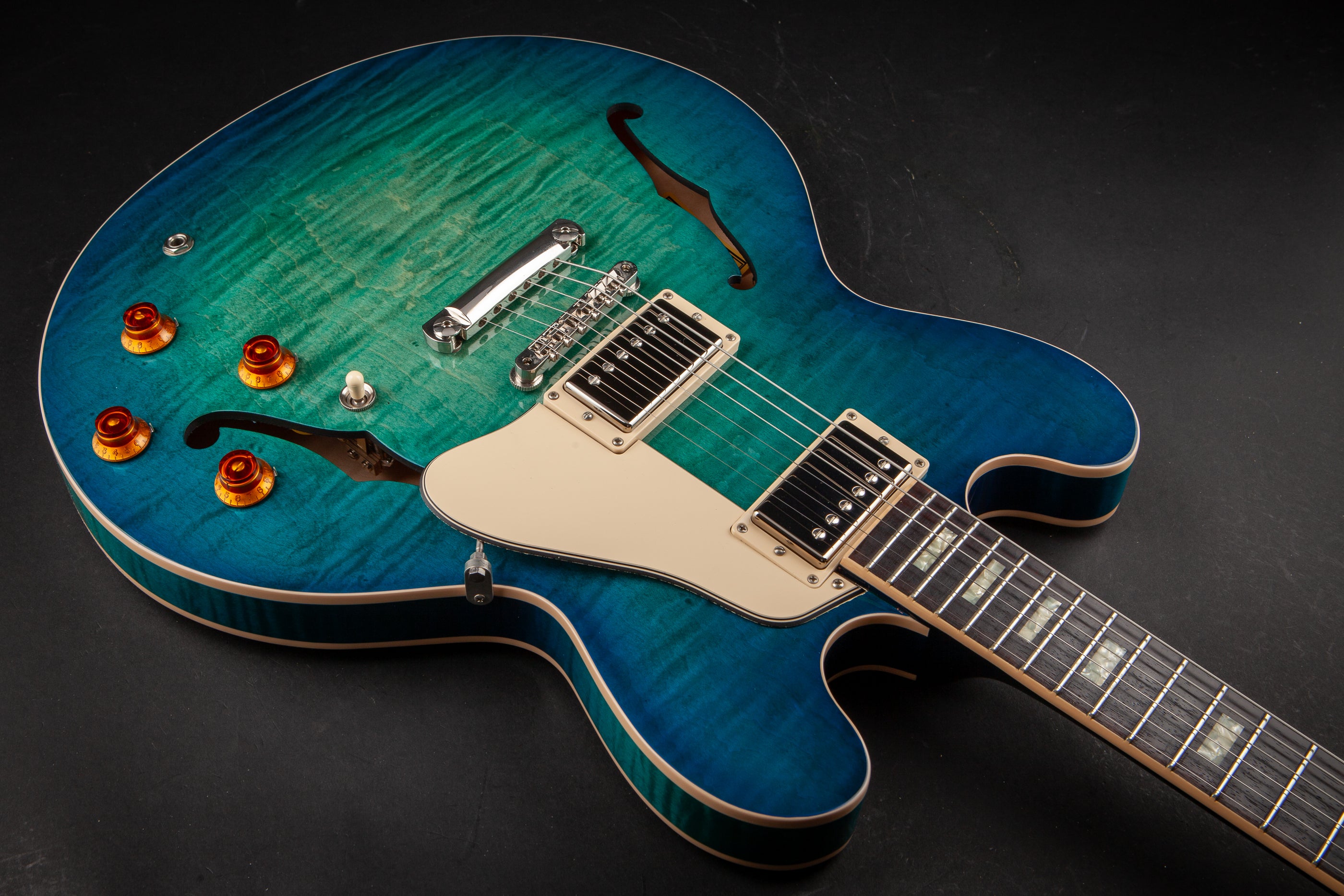 Gibson Memphis : ES-335 Figured - Aquamarine #11917722