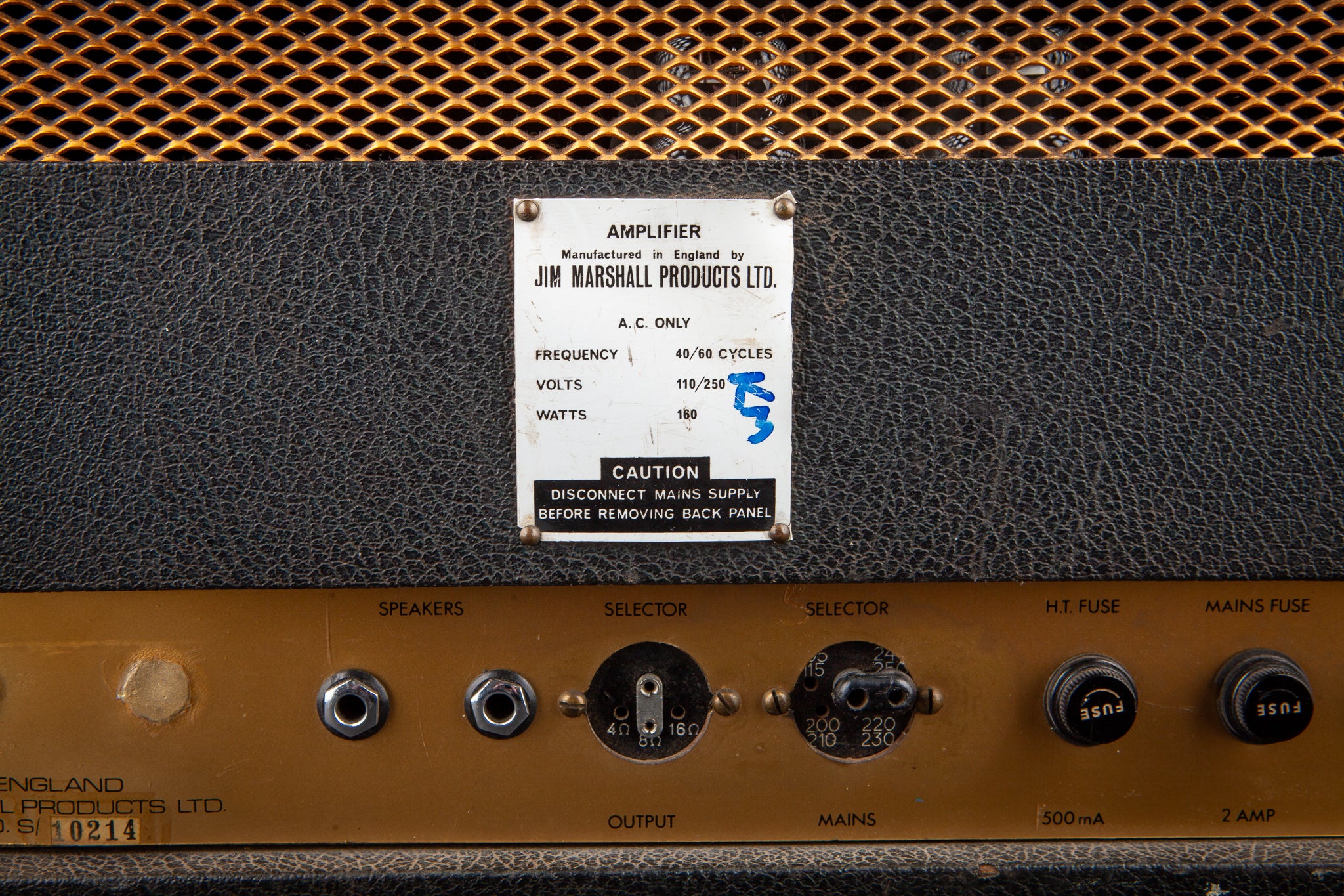 Marshall:  1966/'67 JMP 1987 50-Watt Plexi Head