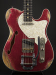 Palir Guitars Titan Thinline Candy Apple Red with Bigsby #124196