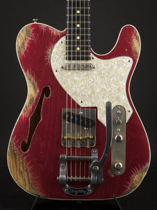 Palir Guitars Titan Thinline Candy Apple Red with Bigsby #124196