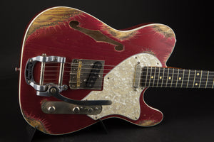 Palir Guitars Titan Thinline Candy Apple Red with Bigsby #124196