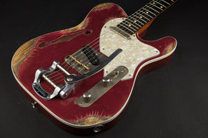 Palir Guitars Titan Thinline Candy Apple Red with Bigsby #124196