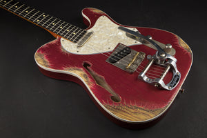 Palir Guitars Titan Thinline Candy Apple Red with Bigsby #124196