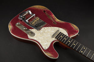 Palir Guitars Titan Thinline Candy Apple Red with Bigsby #124196