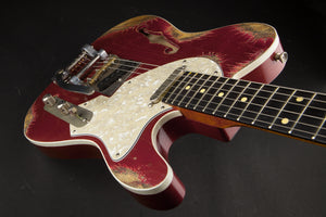 Palir Guitars Titan Thinline Candy Apple Red with Bigsby #124196