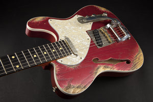 Palir Guitars Titan Thinline Candy Apple Red with Bigsby #124196