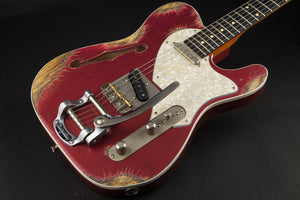 Palir Guitars Titan Thinline Candy Apple Red with Bigsby #124196