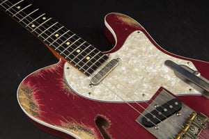 Palir Guitars Titan Thinline Candy Apple Red with Bigsby #124196