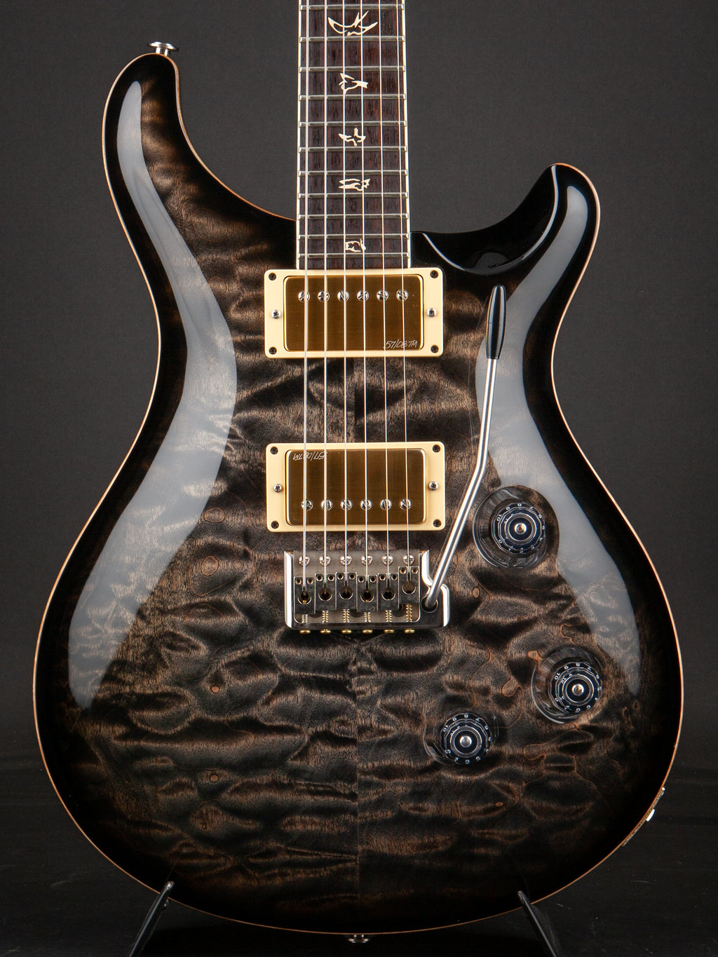 PRS Guitars: Custom 24 25th Anniversary Quilt 10-Top - Charcoal Burst  #168480