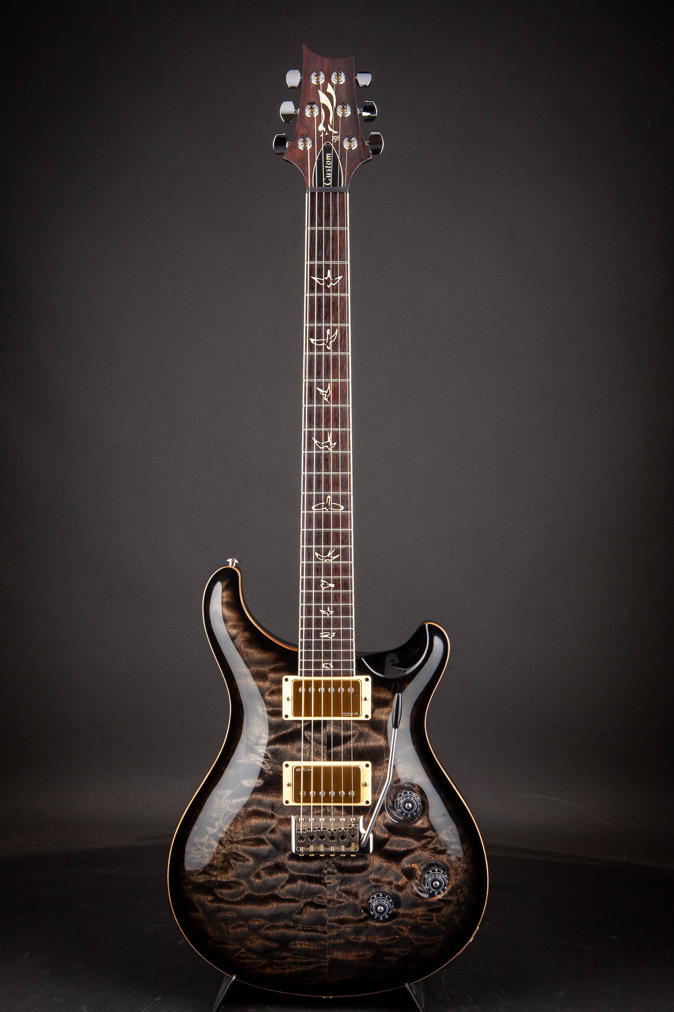 PRS Guitars: Custom 24 25th Anniversary Quilt 10-Top - Charcoal Burst  #168480