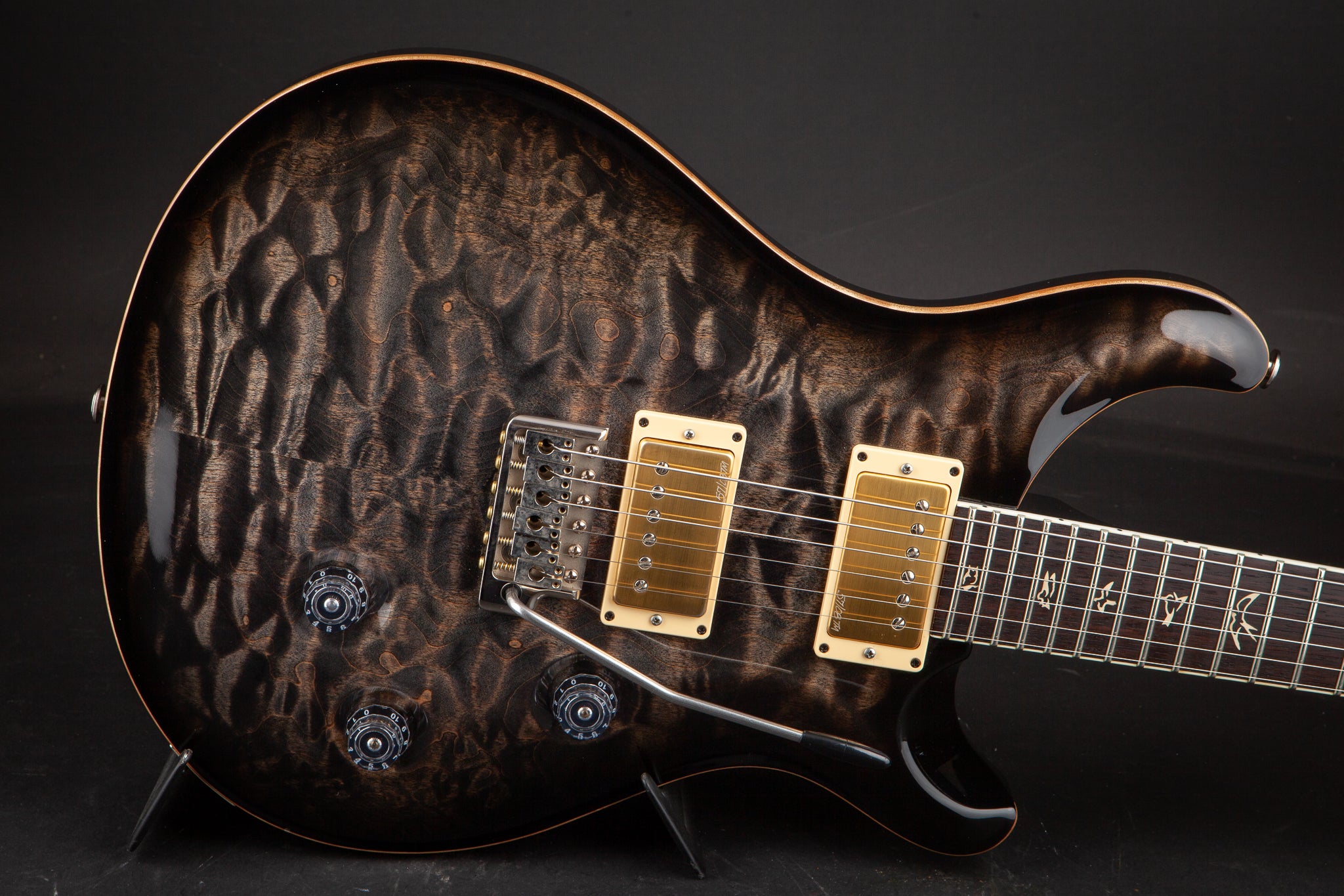 PRS Guitars: Custom 24 25th Anniversary Quilt 10-Top - Charcoal Burst  #168480