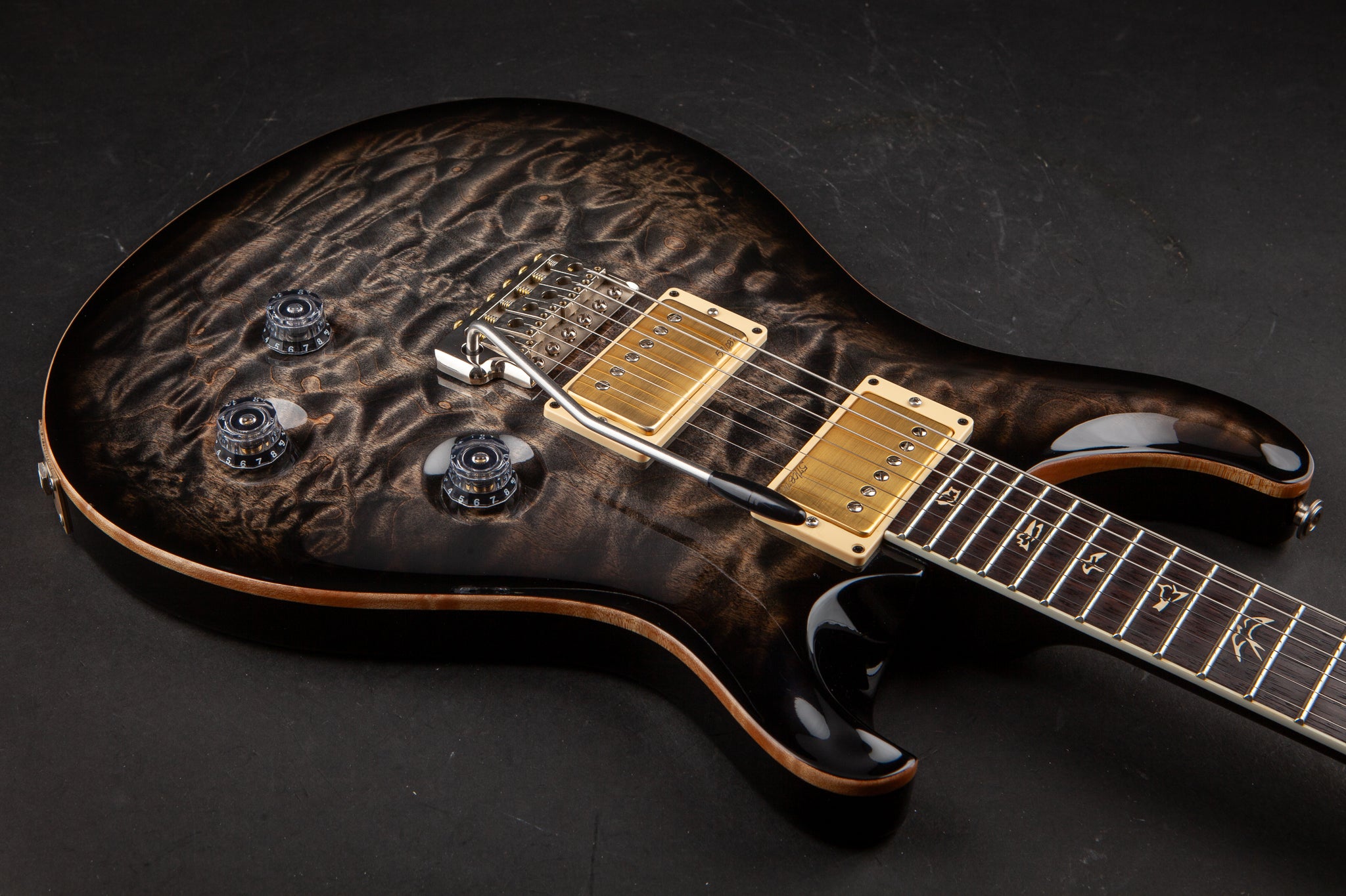 PRS Guitars: Custom 24 25th Anniversary Quilt 10-Top - Charcoal Burst  #168480
