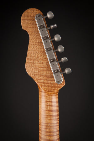 Smitty Guitars: Classic S Light Relic - 3-Tone Sunburst with Mastergrade Roasted Flame Maple Neck