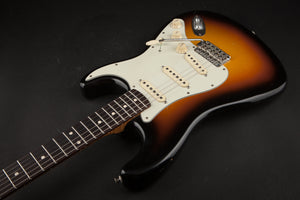 Smitty Guitars: Classic S Ultra Light Relic - 3-Tone Sunburst with Mastergrade Roasted Flame Maple Neck