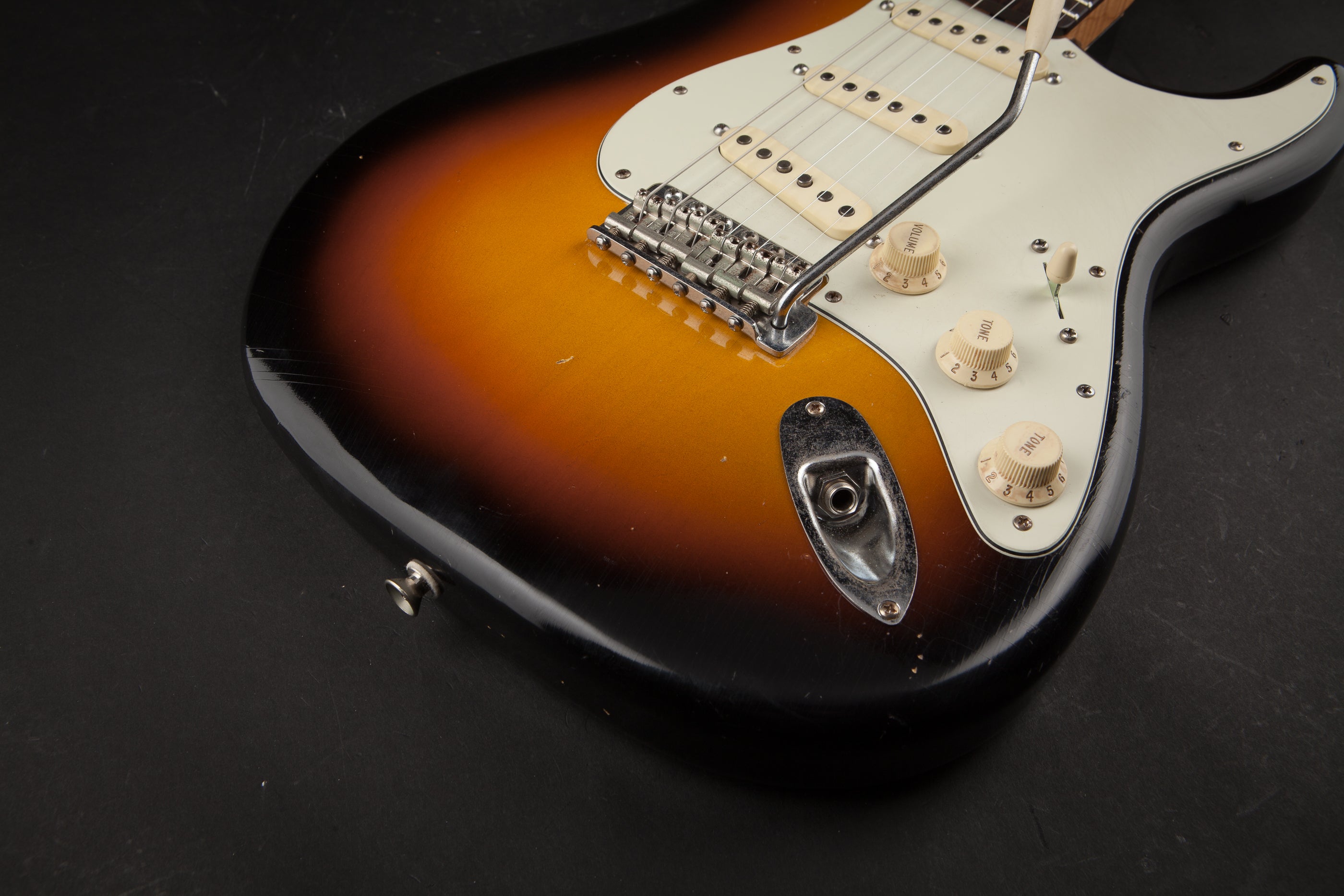 Smitty Guitars: Classic S Ultra Light Relic - 3-Tone Sunburst with Mastergrade Roasted Flame Maple Neck