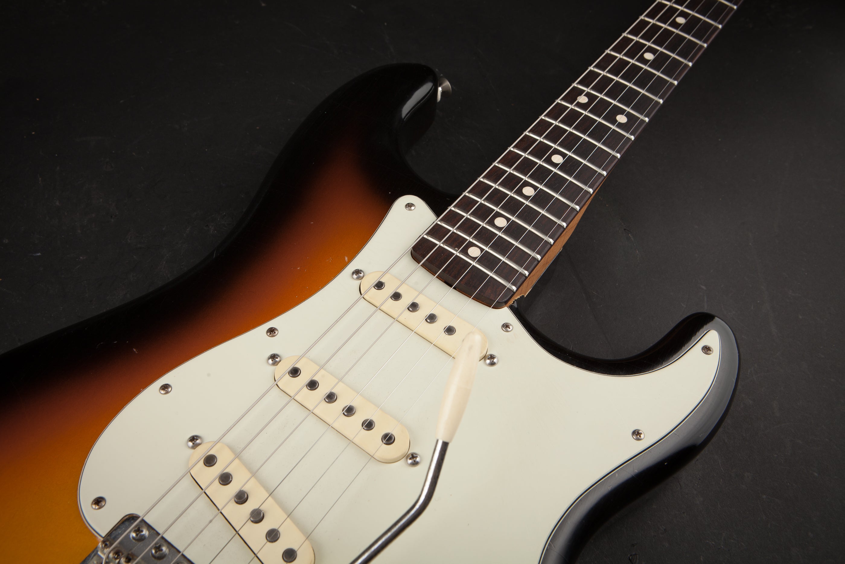 Smitty Guitars: Classic S Ultra Light Relic - 3-Tone Sunburst with Mastergrade Roasted Flame Maple Neck