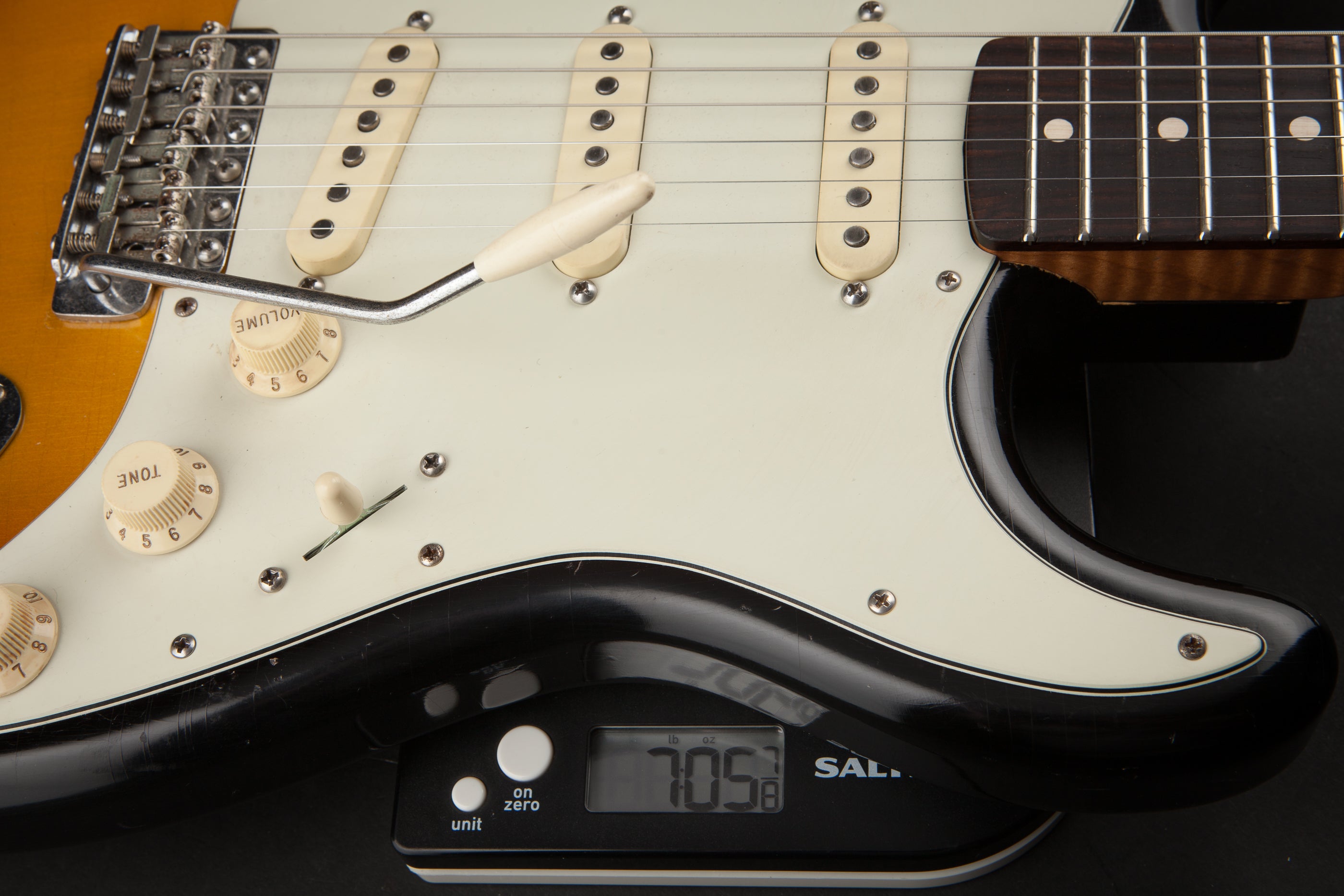 Smitty Guitars: Classic S Ultra Light Relic - 3-Tone Sunburst with Mastergrade Roasted Flame Maple Neck