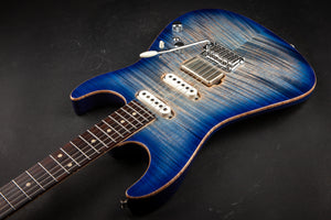 Tom Anderson: Drop Top with Hand Selected Top - Natural Jack's Blue Burst with Binding #11-05-18A