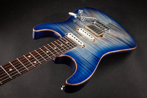 Tom Anderson: Drop Top with Hand Selected Top - Natural Jack's Blue Burst with Binding #11-05-18A