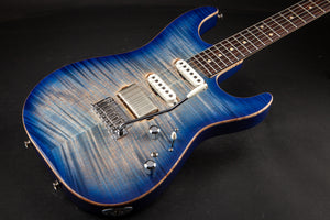 Tom Anderson: Drop Top with Hand Selected Top - Natural Jack's Blue Burst with Binding #11-05-18A