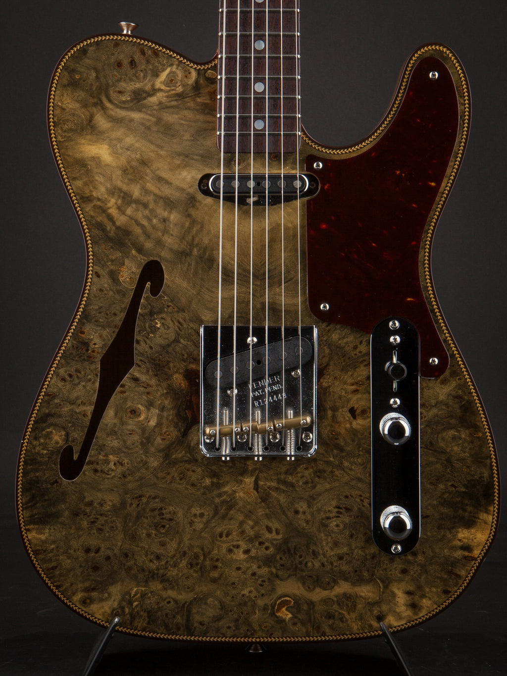Fender Custom Shop: Artisan Buckeye Double Esquire Amber Natural #R124448