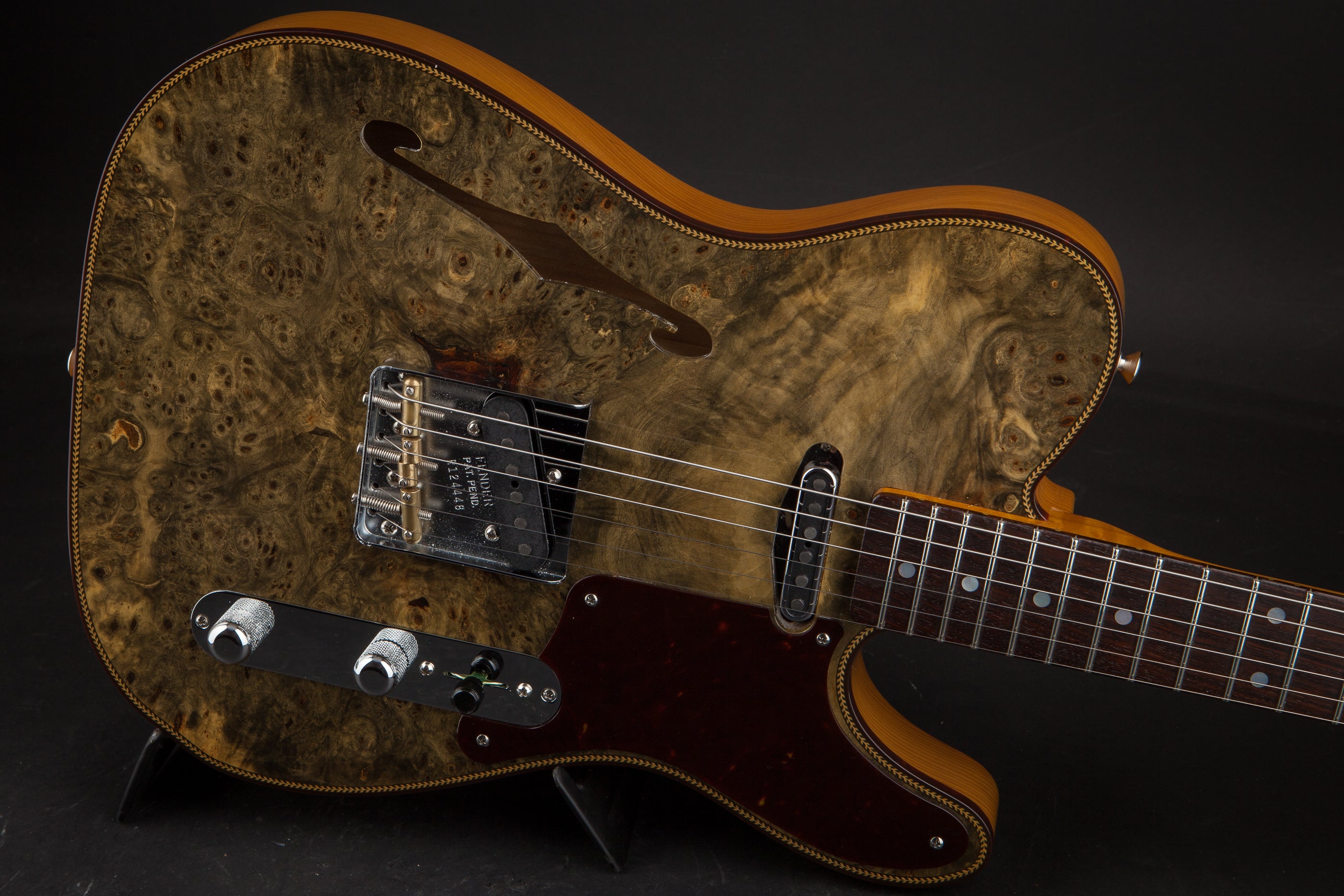 Fender Custom Shop: Artisan Buckeye Double Esquire Amber Natural #R124448