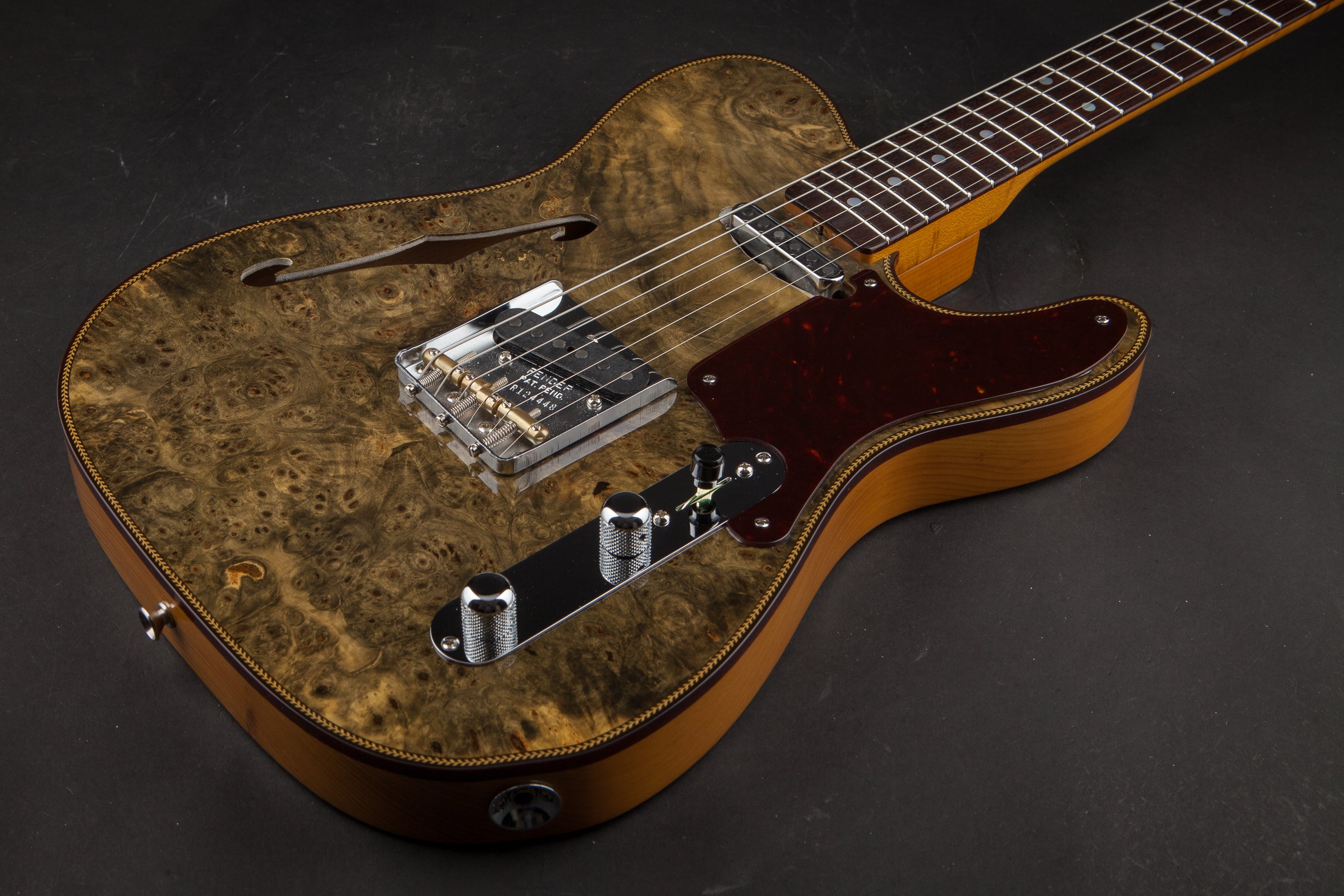 Fender Custom Shop: Artisan Buckeye Double Esquire Amber Natural #R124448