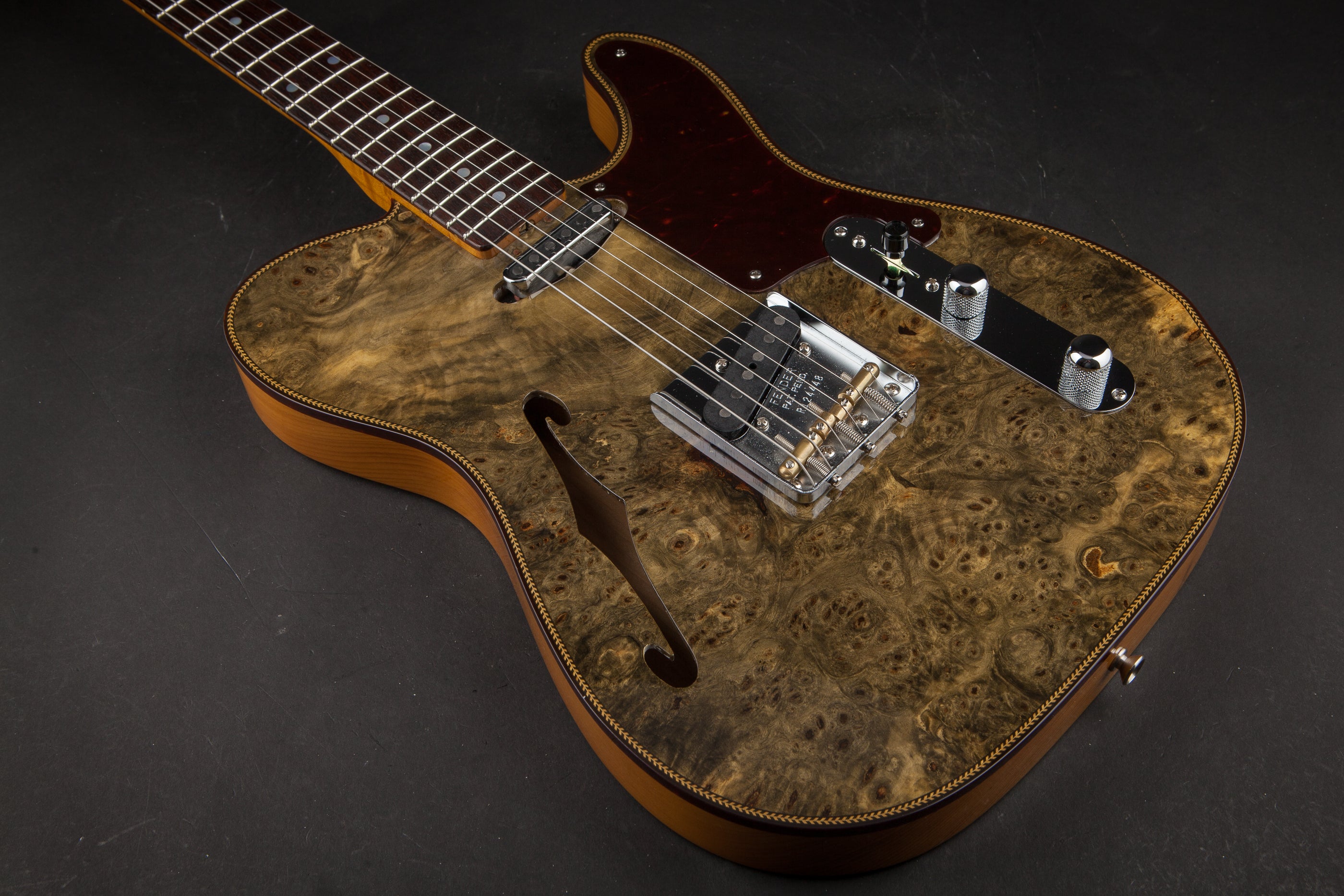 Fender Custom Shop: Artisan Buckeye Double Esquire Amber Natural #R124448