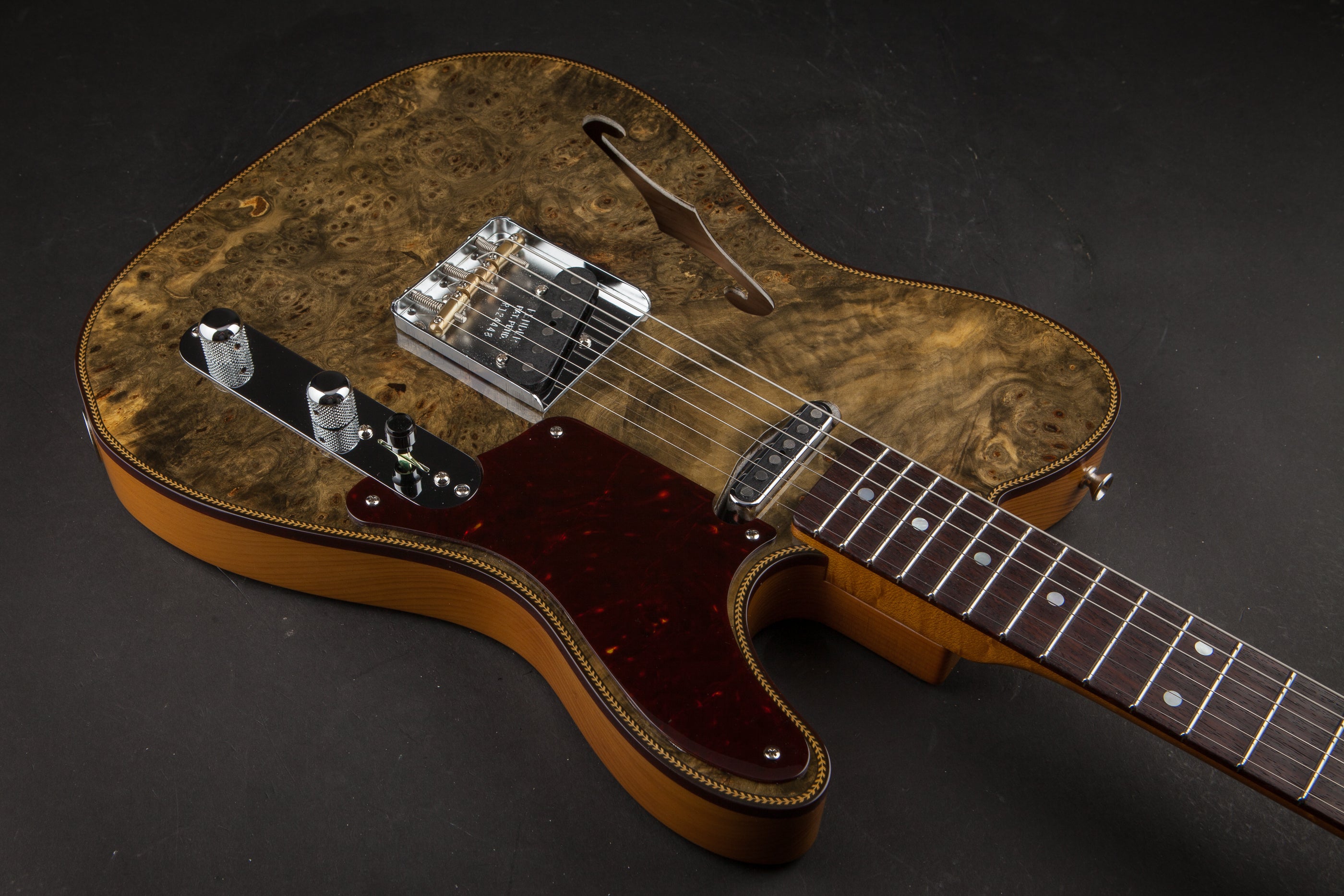 Fender Custom Shop: Artisan Buckeye Double Esquire Amber Natural #R124448