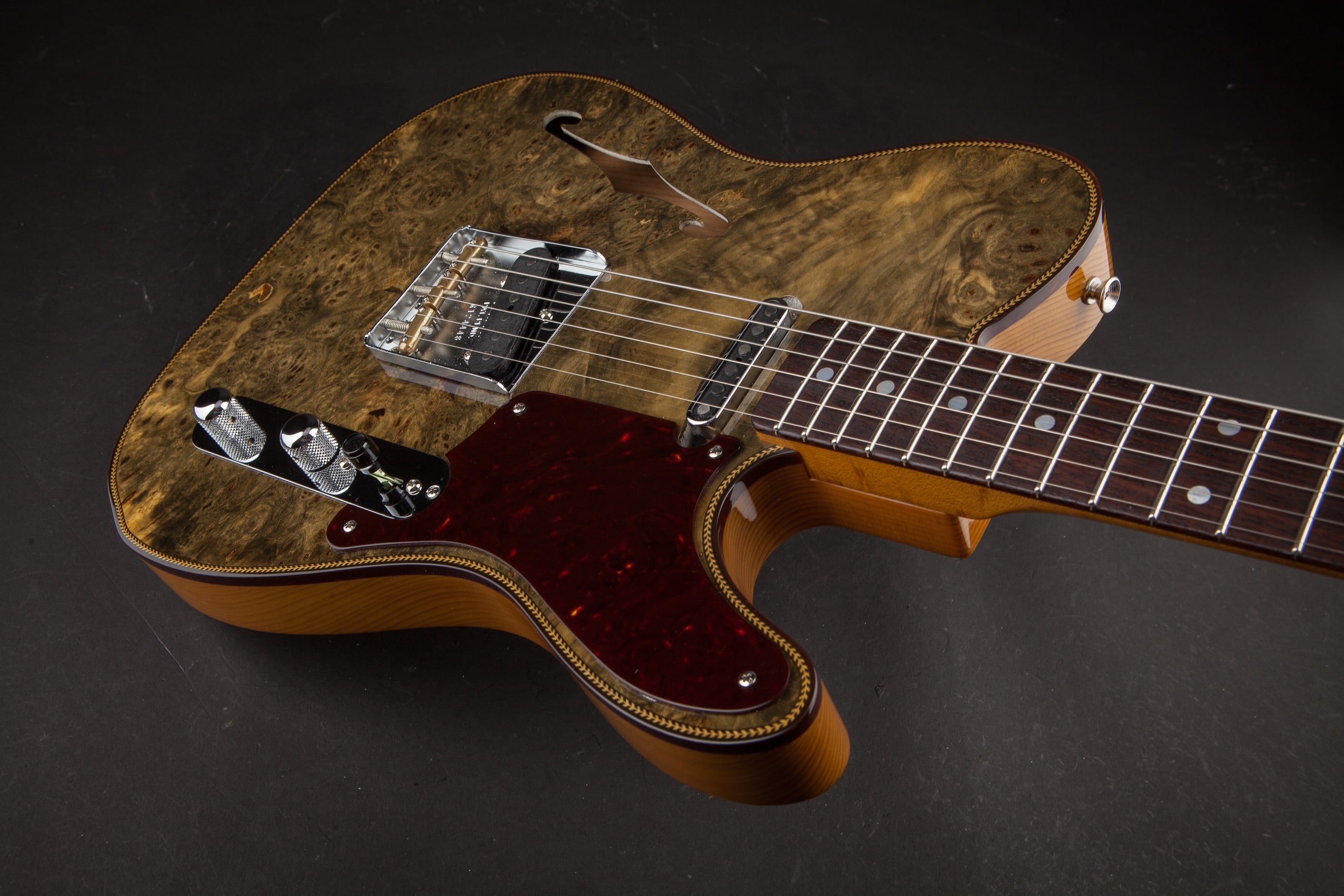 Fender Custom Shop: Artisan Buckeye Double Esquire Amber Natural #R124448