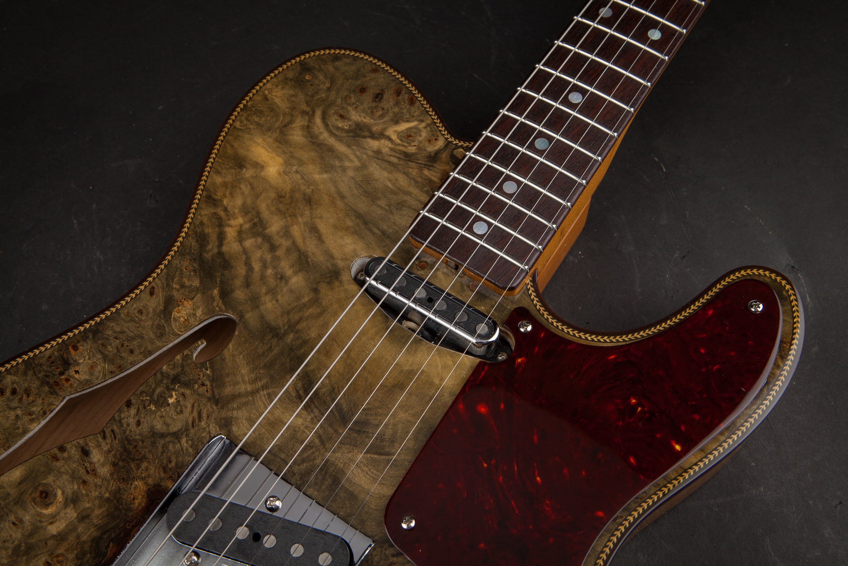 Fender Custom Shop: Artisan Buckeye Double Esquire Amber Natural #R124448