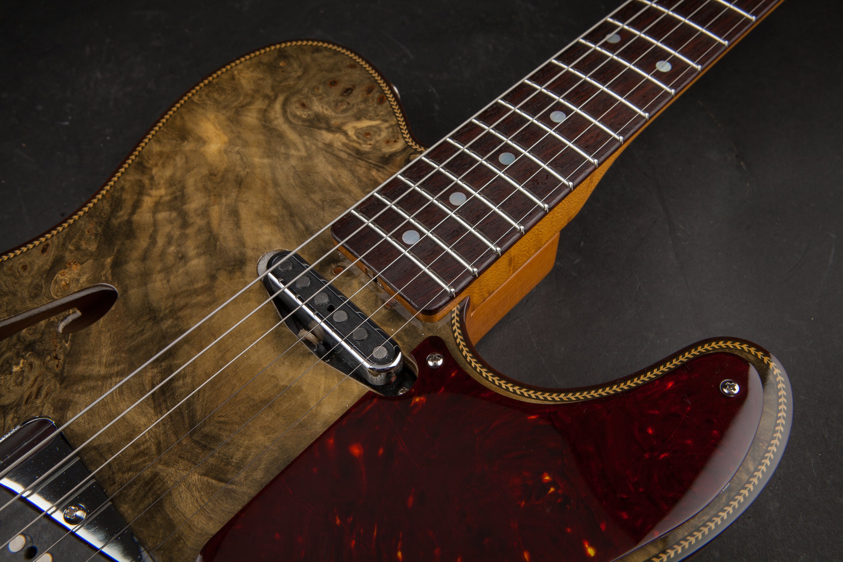 Fender Custom Shop: Artisan Buckeye Double Esquire Amber Natural #R124448
