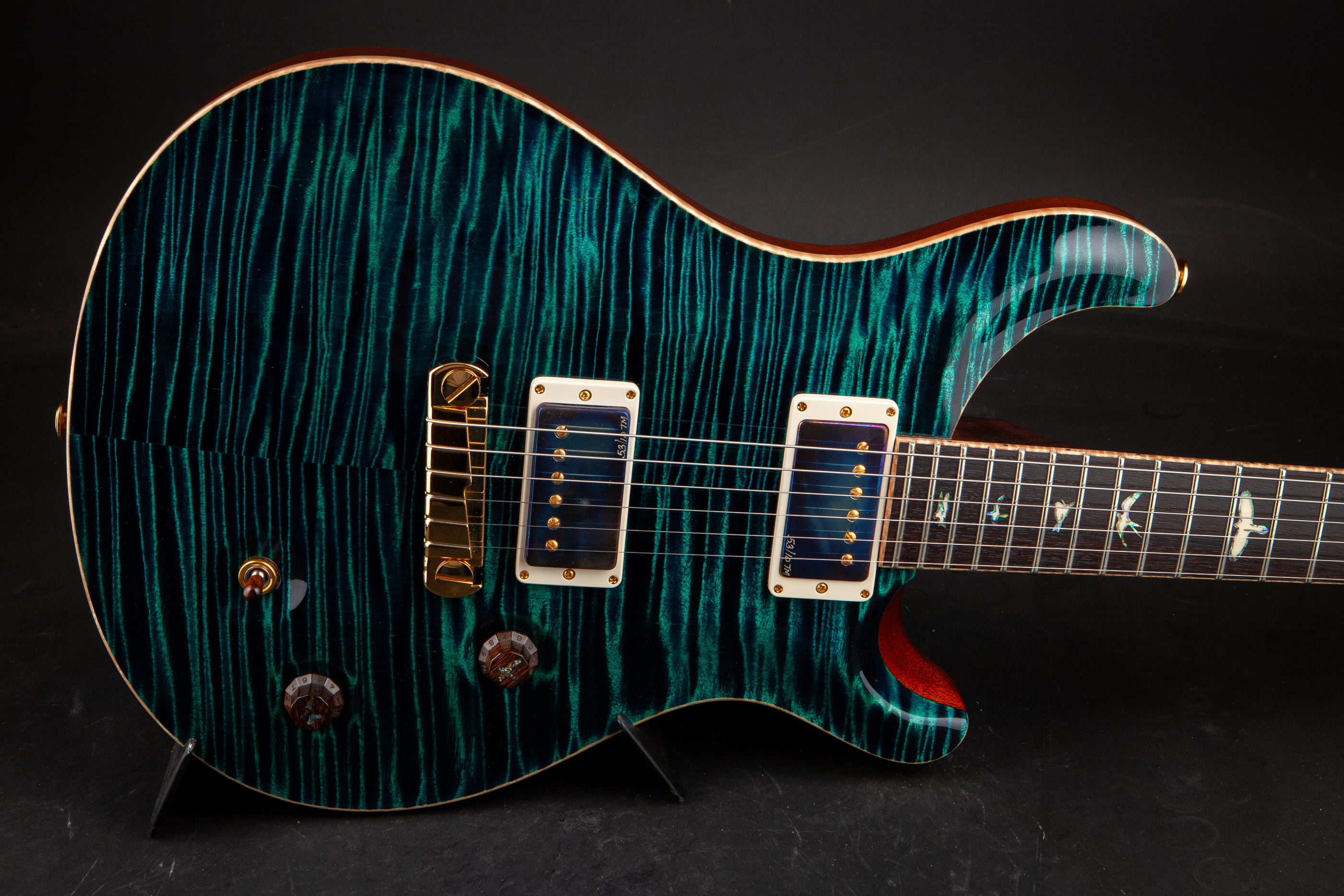 PRS Private Stock: Modern Eagle Quatro, Solid Rosewood Neck - Blue Green #2922