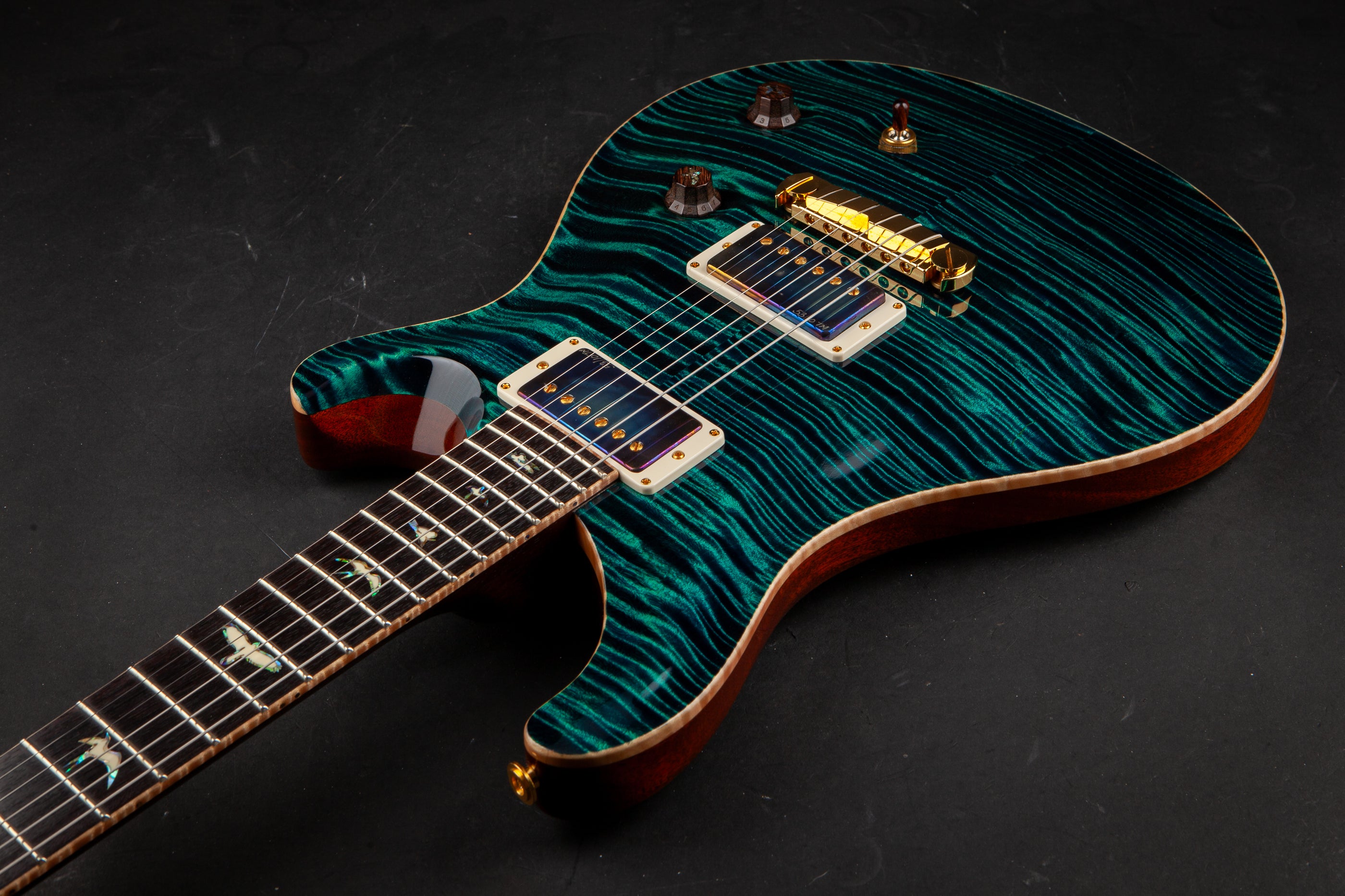 PRS Private Stock: Modern Eagle Quatro, Solid Rosewood Neck - Blue Green #2922