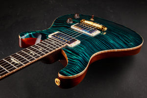 PRS Private Stock: Modern Eagle Quatro, Solid Rosewood Neck - Blue Green #2922