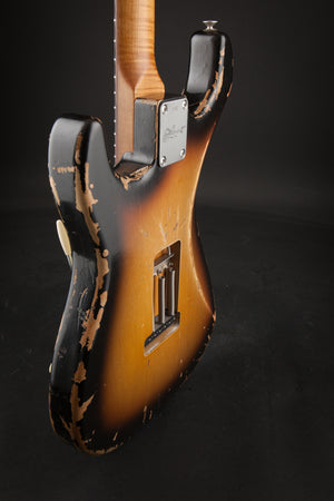 Luxxtone Guitars Choppa S Faded 3 Colour Sunburst #0182